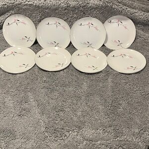 Japan Fine China Set of 8 Cherry Blossom Bread Butter Plates #1067 Discontinued